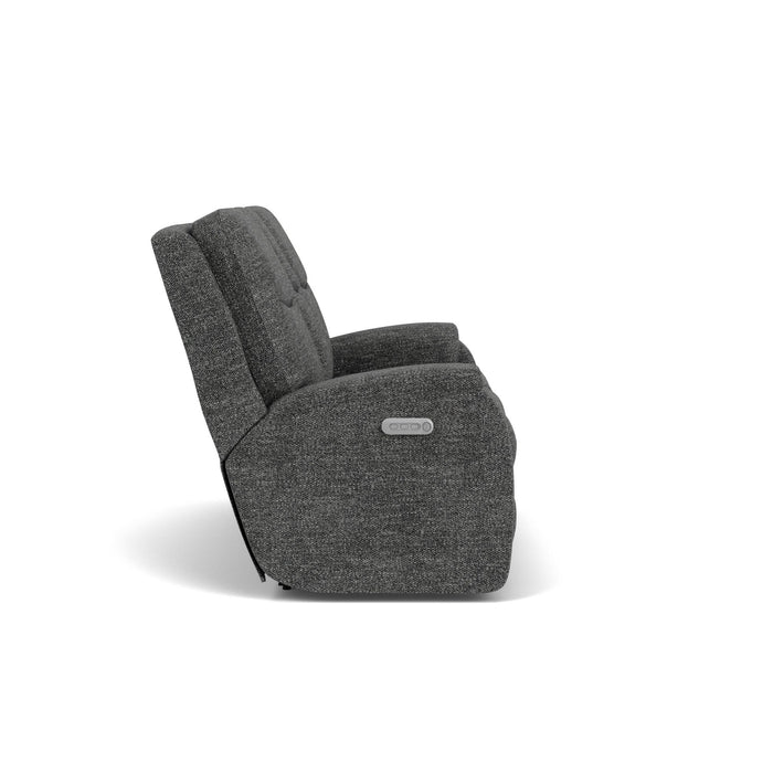 Penn Fabric Power Reclining Loveseat with Console & Power Headrests & Lumbar