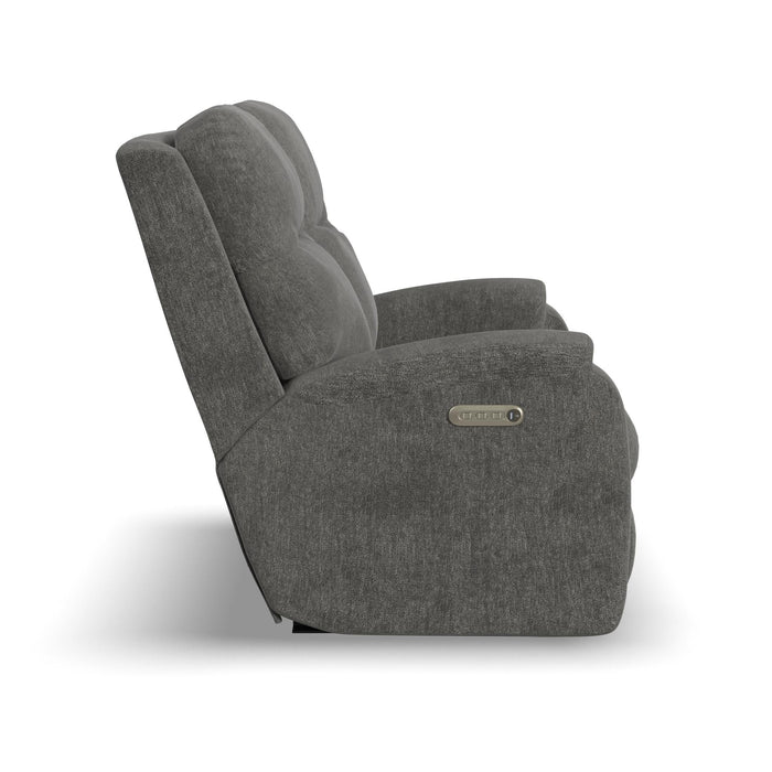 Penn Fabric Power Reclining Loveseat with Power Headrests & Lumbar