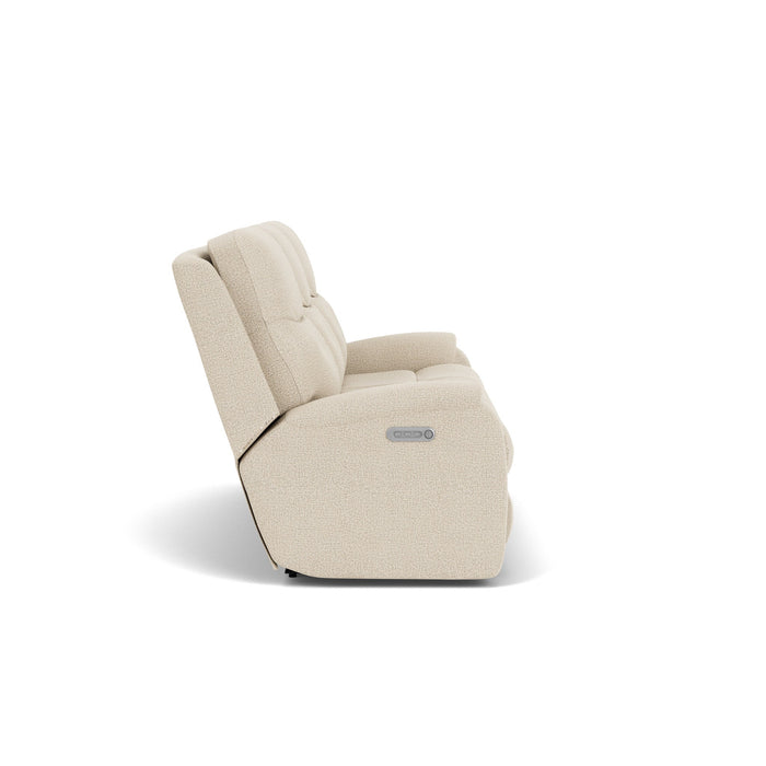 Penn Fabric Power Reclining Sofa with Power Headrests & Lumbar