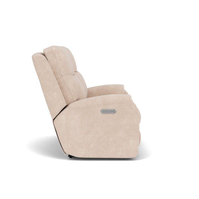 Penn Fabric Power Reclining Loveseat with Power Headrests & Lumbar