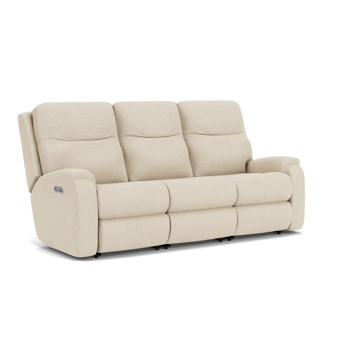 Penn Fabric Power Reclining Sofa with Power Headrests & Lumbar