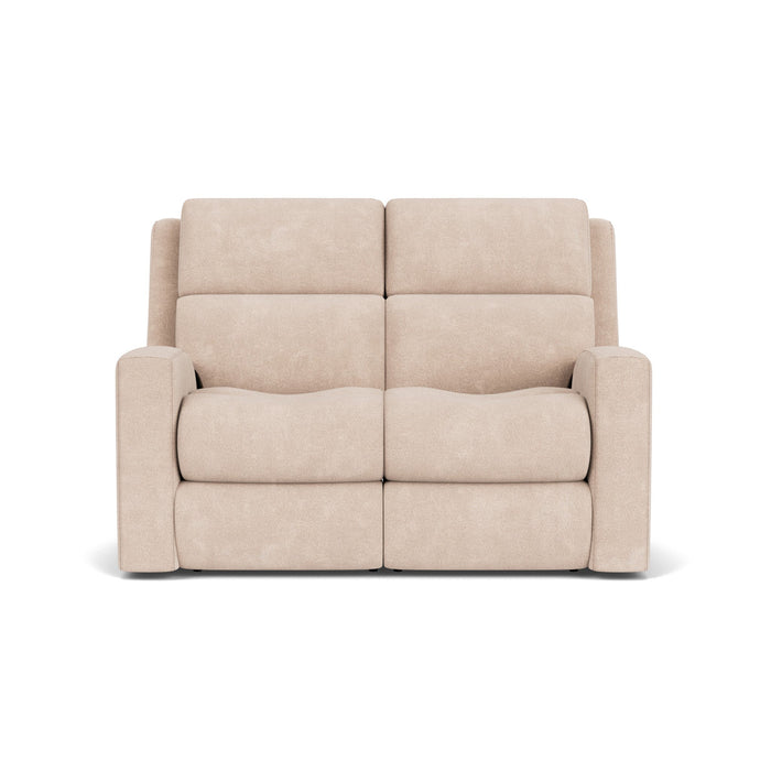 Score Fabric Power Reclining Loveseat with Power Headrests & Lumbar