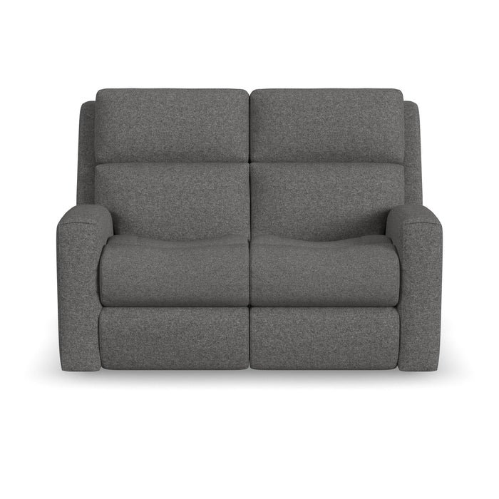 Score Fabric Power Reclining Loveseat with Power Headrests & Lumbar