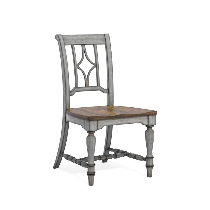 Plymouth Gray Pair of Armless Dining Chairs