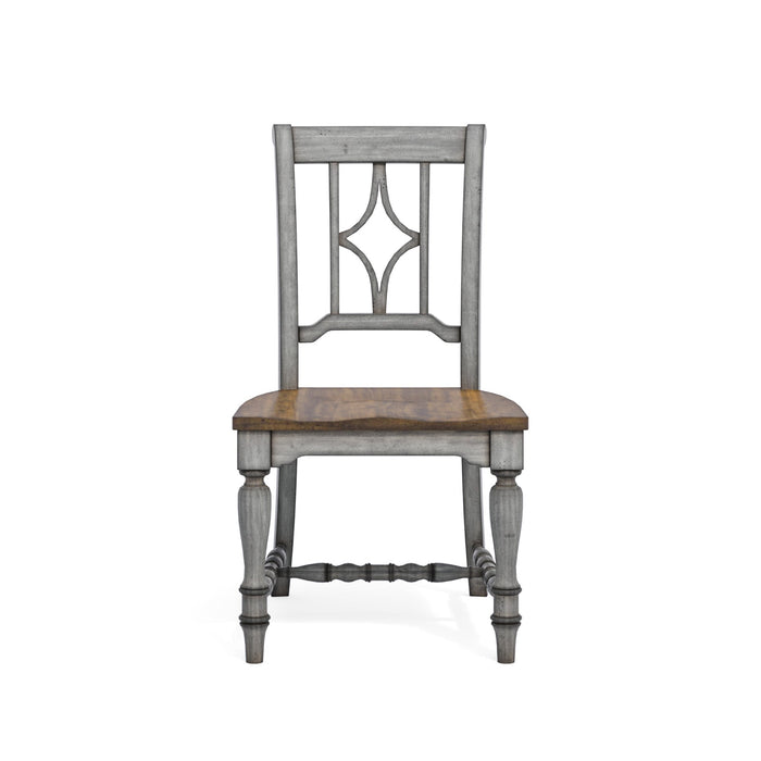 Plymouth Gray Pair of Armless Dining Chairs