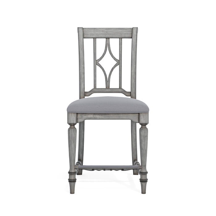 Plymouth Gray Pair of Armless Dining Chairs