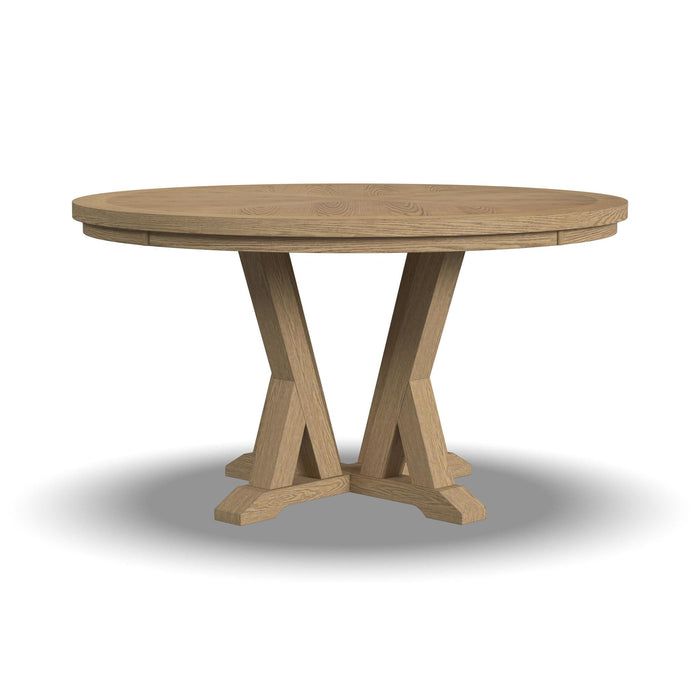 Lattice Brown Round Dining Table