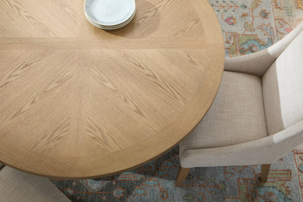 Lattice Brown Round Dining Table