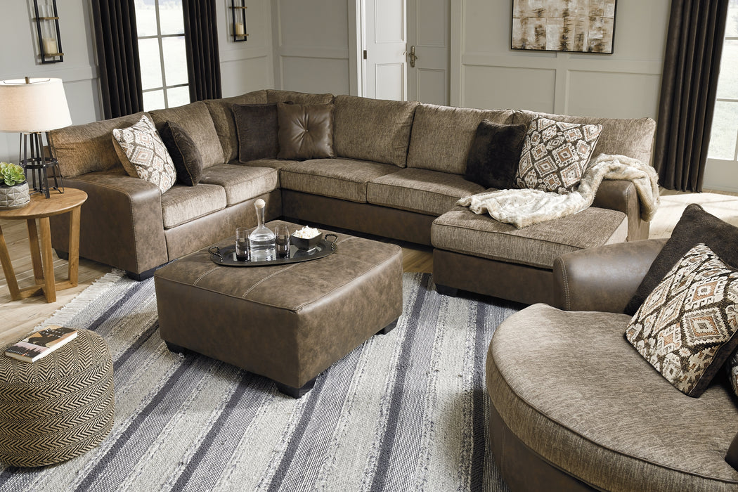 Abalone 3-Piece Sectional with Ottoman