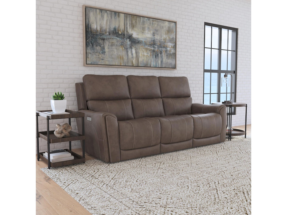 Carter Power Reclining Sofa with Console and Power Headrests and Lumbar