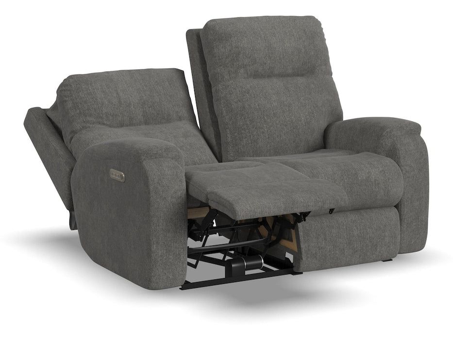 Penn Power Reclining Loveseat with Power Headrests and Lumbar