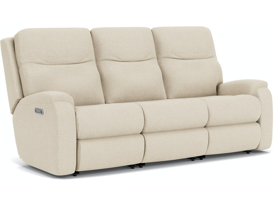 Penn Power Reclining Sofa with Power Headrests and Lumbar