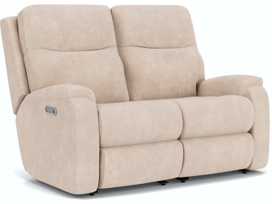 Penn Power Reclining Loveseat with Power Headrests and Lumbar