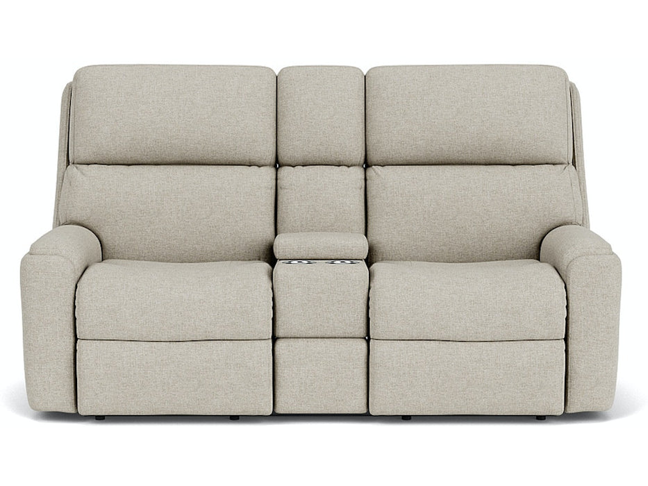 Rio Power Reclining Loveseat with Console and Power Headrests