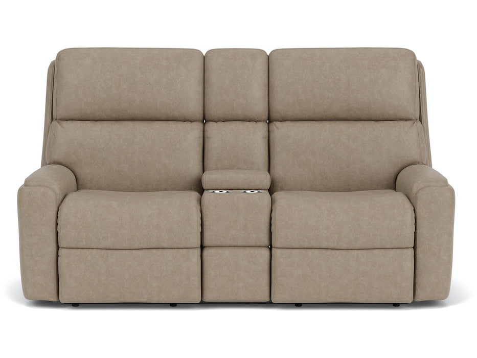 Rio Power Reclining Loveseat with Console and Power Headrests