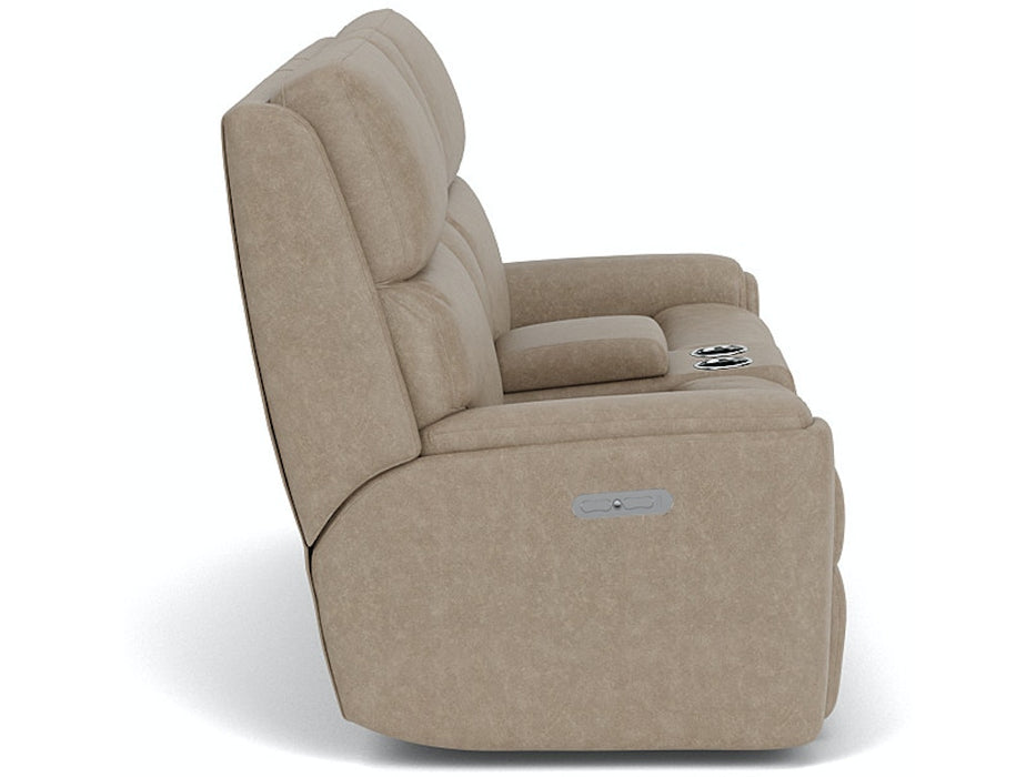 Rio Power Reclining Loveseat with Console and Power Headrests