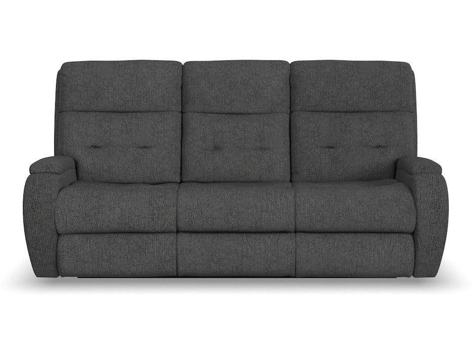 Strait Power Reclining Sofa with Power Headrests