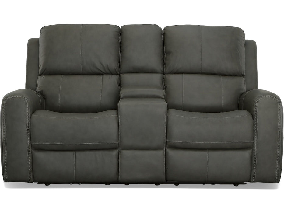 Linden Power Reclining Loveseat with Console and Power Headrests and Lumbar