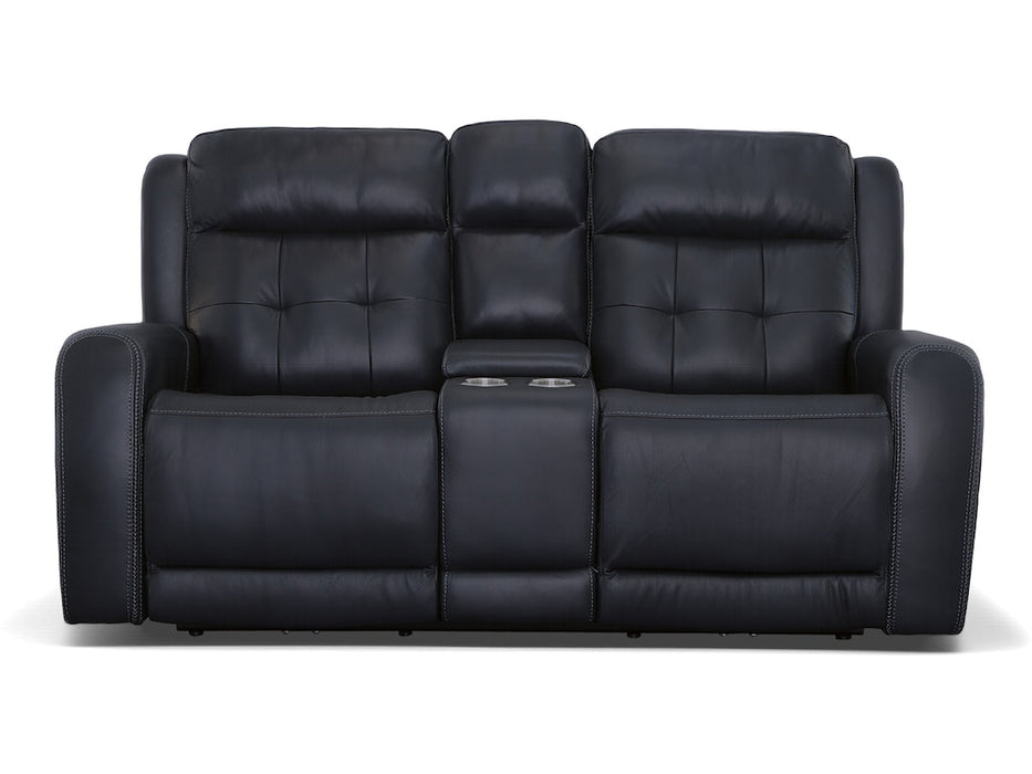 Grant Power Reclining Loveseat with Console and Power Headrests