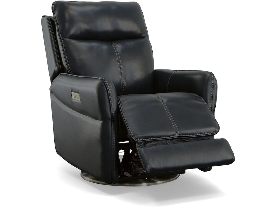 Spin Power Swivel Recliner with Power Headrest and Lumbar