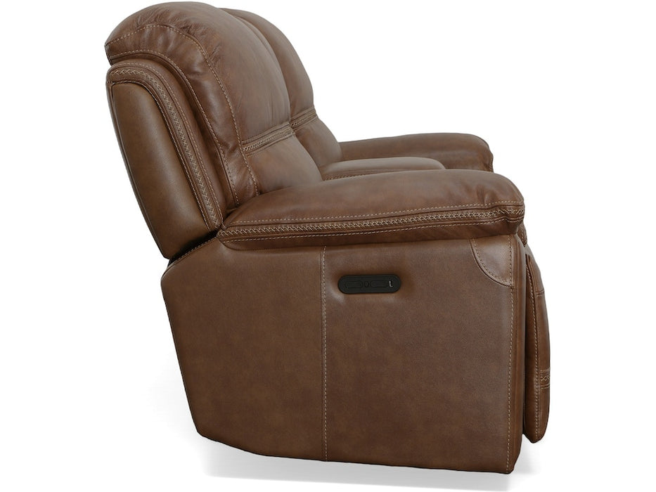 Fenwick Power Reclining Loveseat with Console and Power Headrests