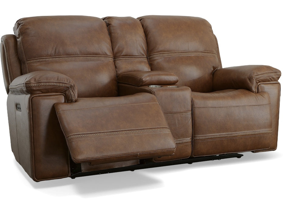 Fenwick Power Reclining Loveseat with Console and Power Headrests