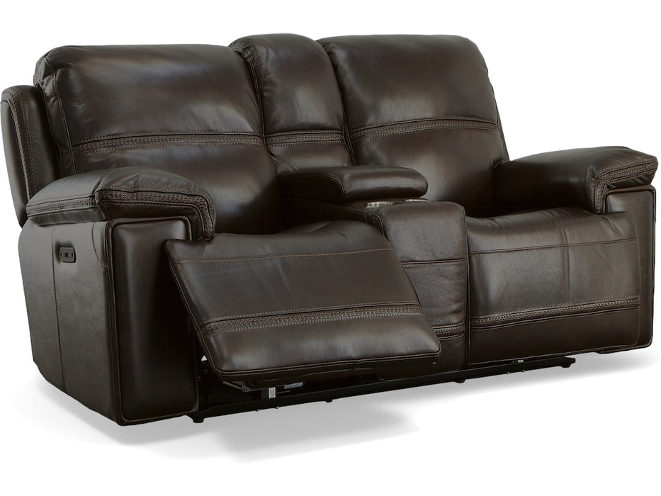 Fenwick Power Reclining Loveseat with Console and Power Headrests