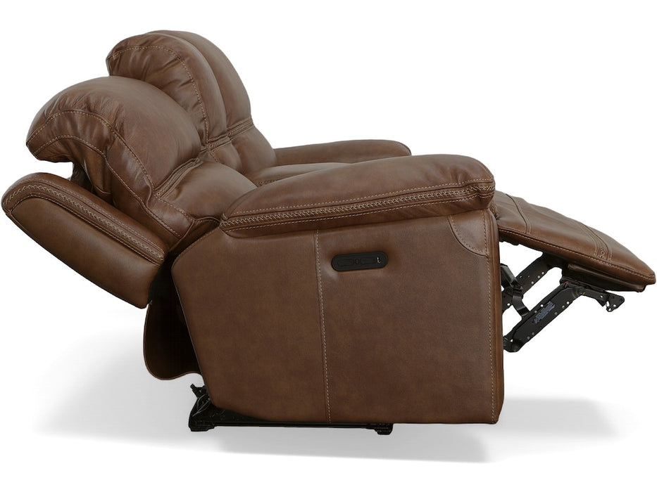 Fenwick Power Reclining Loveseat with Console and Power Headrests