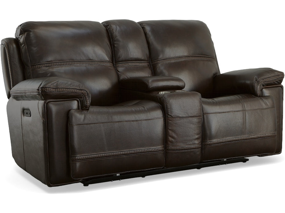 Fenwick Power Reclining Loveseat with Console and Power Headrests